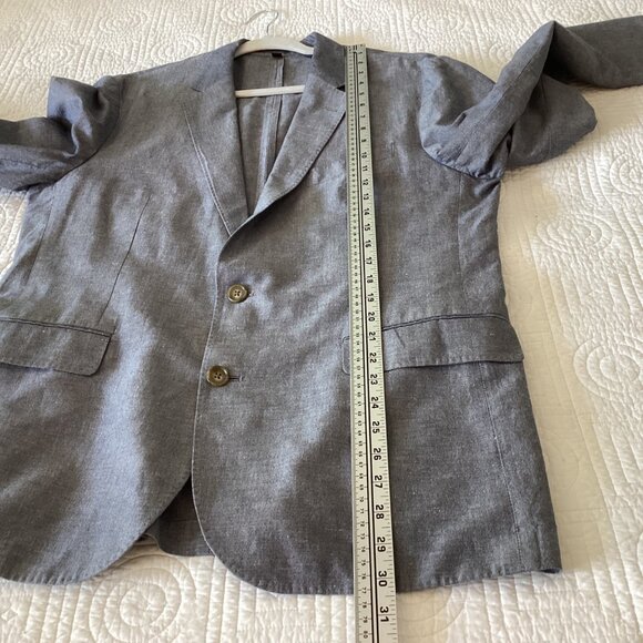 J.Crew Ludlow Slim-Fit Men’s Blazer Size 42R Baird McNutt Linen Blend Gray - Picture 8 of 13